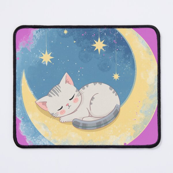 Item preview, Cute Cat Sleeping on the Moon designed and sold by VulturApparel.