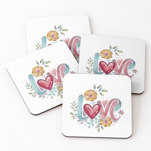 Item preview, Soft Aesthetic Love Typography Floral Design designed and sold by GozdeSoftChaos.