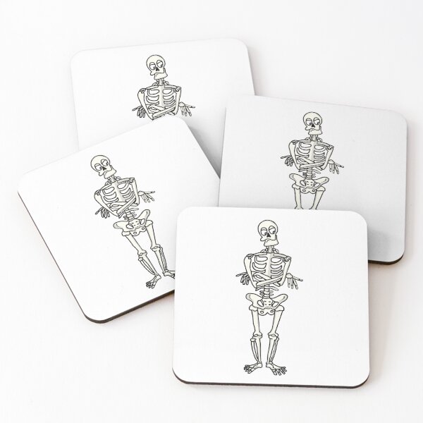 Item preview, Funny Skeleton Waiting Cartoon | Cute Spooky Halloween Waiting Meme designed and sold by MyxaART.