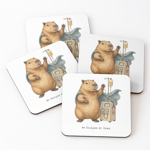 Item preview, We Dialyze At Dawn Funny Dialysis Nurse Capybara Humor designed and sold by BHMARTS.