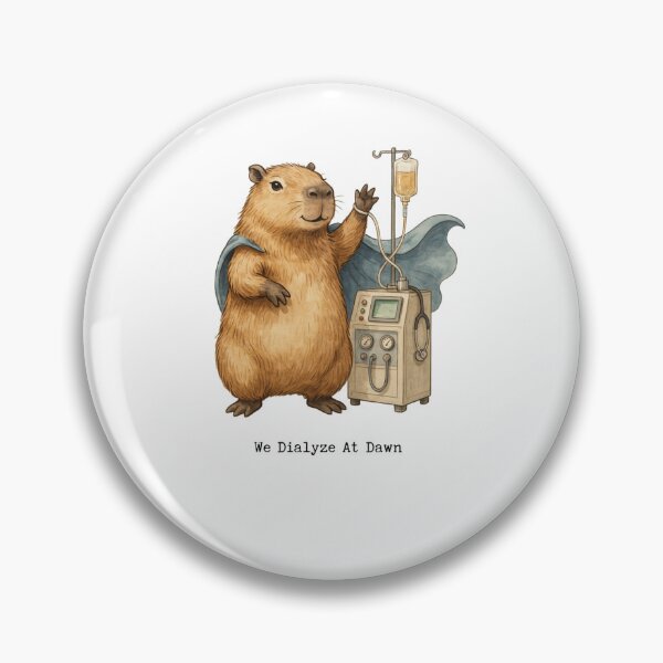Item preview, We Dialyze At Dawn Funny Dialysis Nurse Capybara Humor designed and sold by BHMARTS.