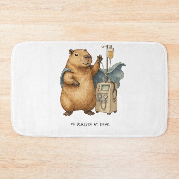 Item preview, We Dialyze At Dawn Funny Dialysis Nurse Capybara Humor designed and sold by BHMARTS.