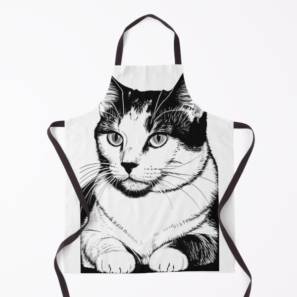 Item preview, Art - Cat Portrait, Timeless Black and White Engraving Style designed and sold by DoodyPets.