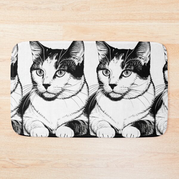Item preview, Art - Cat Portrait, Timeless Black and White Engraving Style designed and sold by DoodyPets.