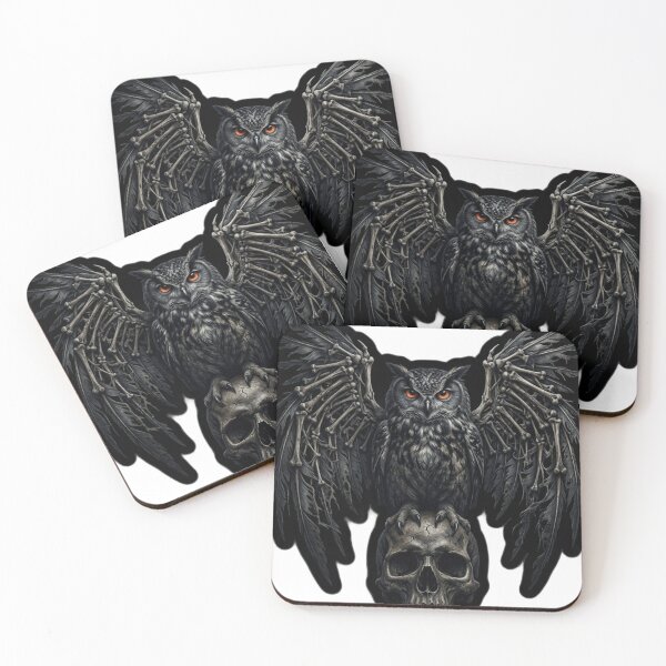 Item preview, "Gothic Skeleton Owl - Macabre Dark Fantasy Art" designed and sold by NeoTeeFusion.
