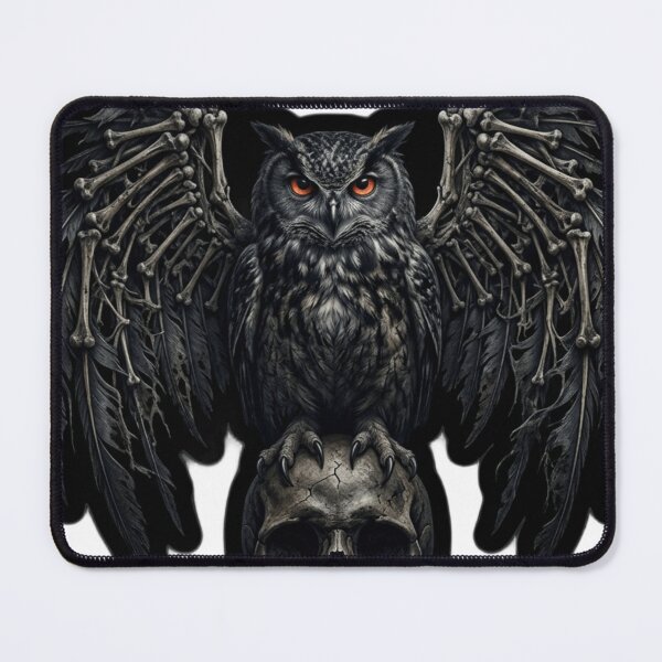Item preview, "Gothic Skeleton Owl - Macabre Dark Fantasy Art" designed and sold by NeoTeeFusion.