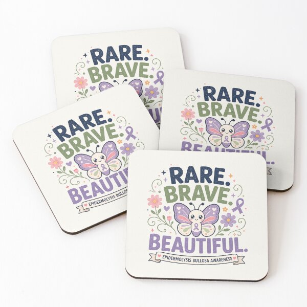 Item preview, Rare Brave Beautiful - Epidermolysis Bullosa Awareness Art designed and sold by BlackSector77.