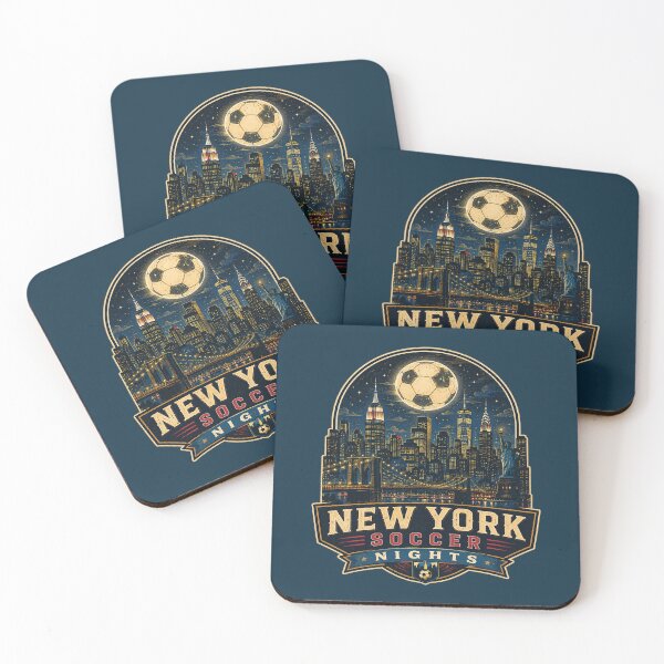 Item preview, New York Soccer Nights Retro NYC Skyline Shirt | Football Travel Poster Design designed and sold by Globalcitytees.