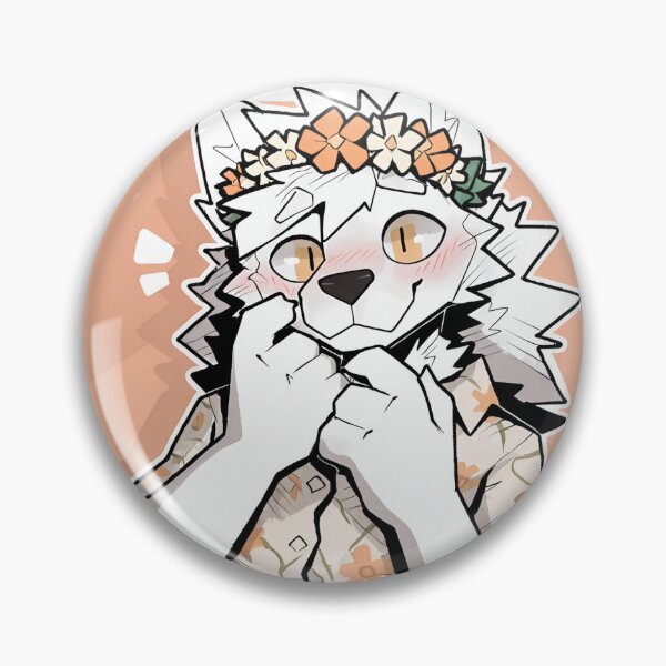 Item preview, Shy White Wolf Boy Flower Crown designed and sold by KaMow.