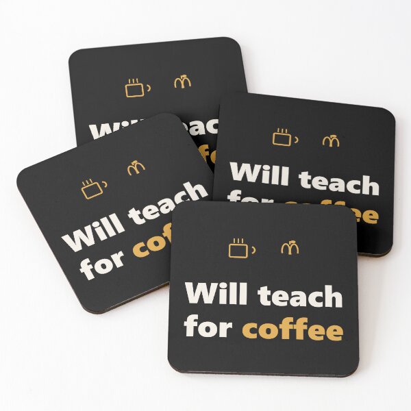 Item preview, Funny Teacher Shirt - Will Teach For Coffee - Gift designed and sold by Harlo.co.