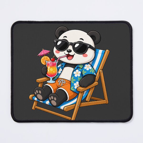 Item preview, Cool Panda Beach Chair Tropical Cocktail Summer designed and sold by Seculinator.