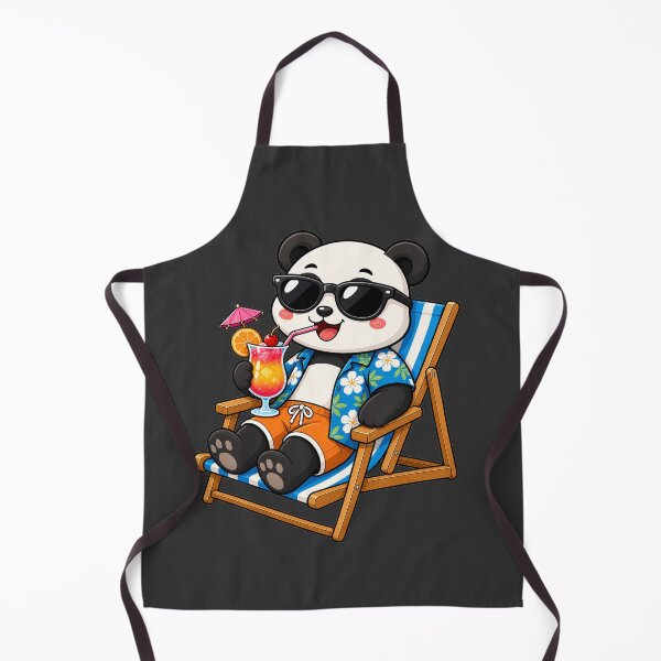 Item preview, Cool Panda Beach Chair Tropical Cocktail Summer designed and sold by Seculinator.