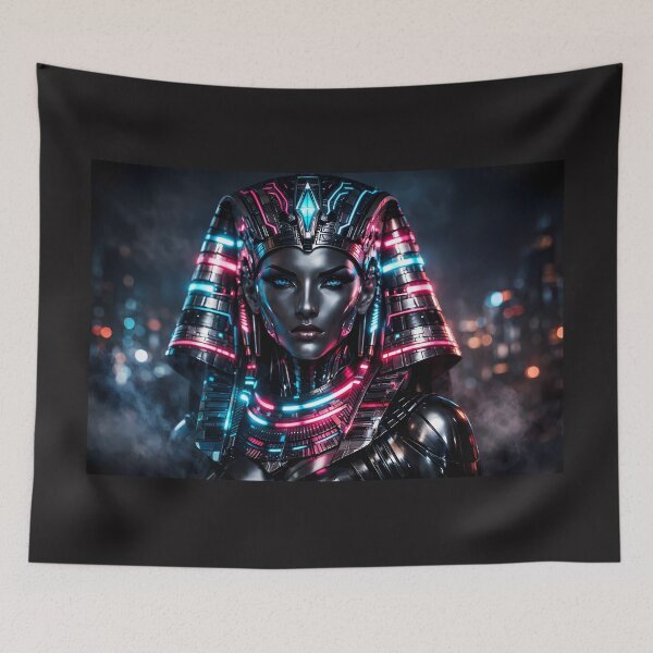Item preview, Cyberpunk Pharaoh: Neon Queen of Eternity designed and sold by Neo Tokio.