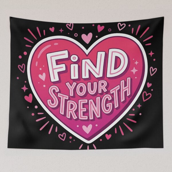Item preview, Find Your Strength Heart Motivation designed and sold by Owcomm.