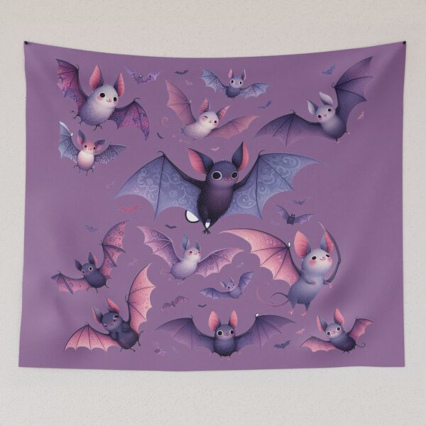 Item preview, Pastel Bat Swarm Halloween designed and sold by NerdiPop.