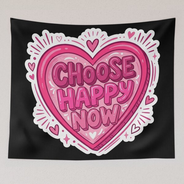 Item preview, Choose Happy Now Heart designed and sold by Owcomm.