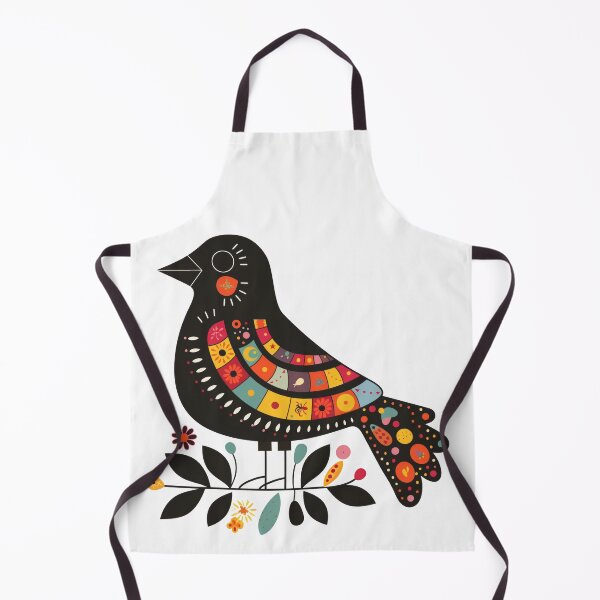 Item preview, Scandinavian Folk Art, Crow With Flower designed and sold by xiao xuans.