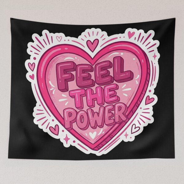 Item preview, Feel The Power Pink Heart designed and sold by Owcomm.