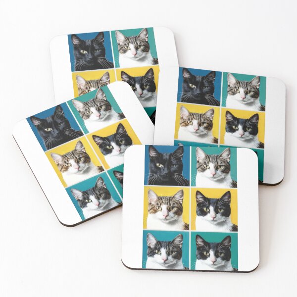 Item preview, Art - Pop Art Cat Portraits, Colorful 1960s Style designed and sold by DoodyPets.