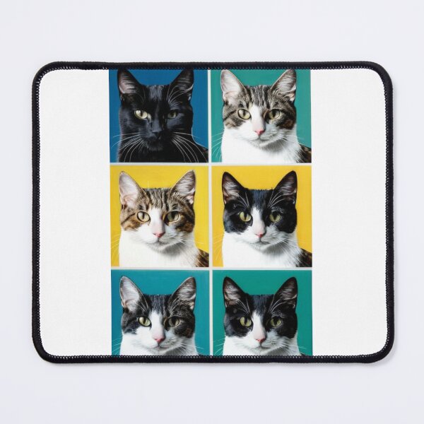 Item preview, Art - Pop Art Cat Portraits, Colorful 1960s Style designed and sold by DoodyPets.