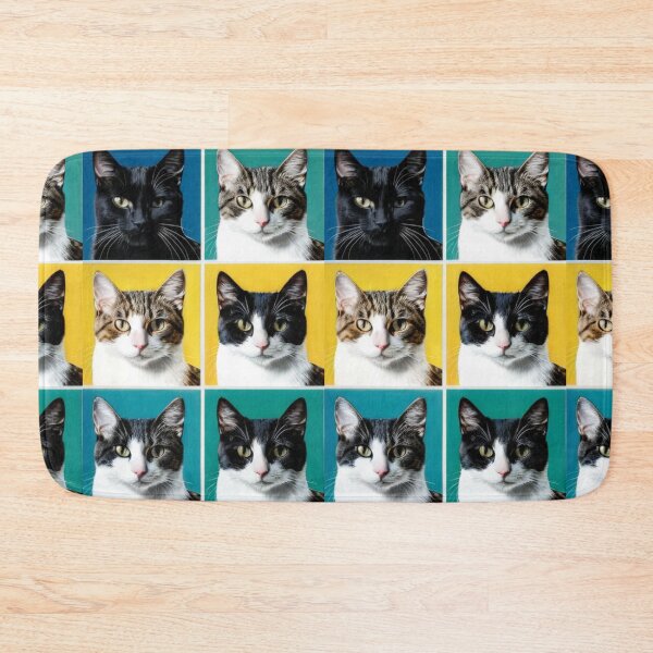 Item preview, Art - Pop Art Cat Portraits, Colorful 1960s Style designed and sold by DoodyPets.