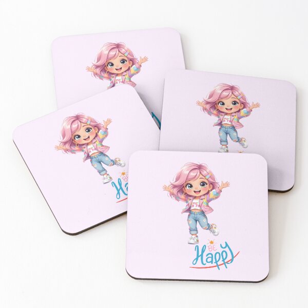 Item preview, Cute Fashion Doll Running Happily – Be Happy Illustration designed and sold by daila70.