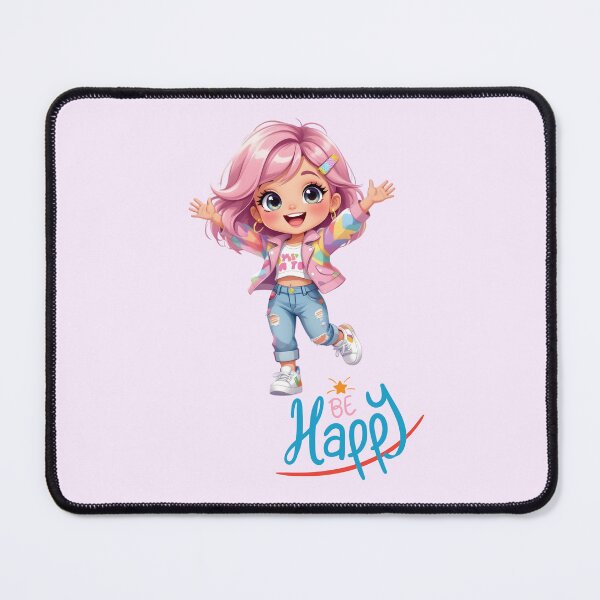 Item preview, Cute Fashion Doll Running Happily – Be Happy Illustration designed and sold by daila70.