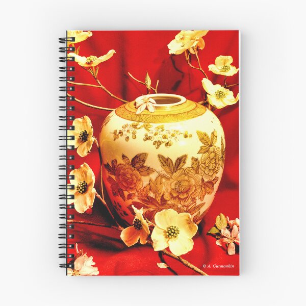 Item preview, Asian Ginger Jar, Dogwood Flower Motif, Still Life designed and sold by AMacGPhilly.