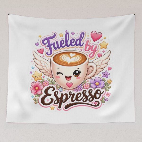 Item preview, Fueled by Espresso Kawaii Sticker designed and sold by Stylestickers55.