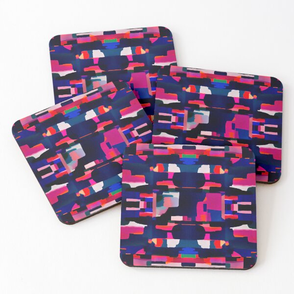 Item preview, Abstract Geometric Vibrant Neon Color Blocks Pink designed and sold by vibrants.