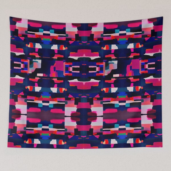 Item preview, Abstract Geometric Vibrant Neon Color Blocks Pink designed and sold by vibrants.