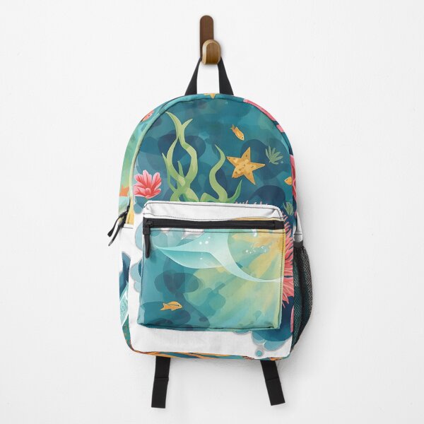 Item preview, Underwater Coral Reef Marine Life Watercolor Art designed and sold by Luna-Flow.
