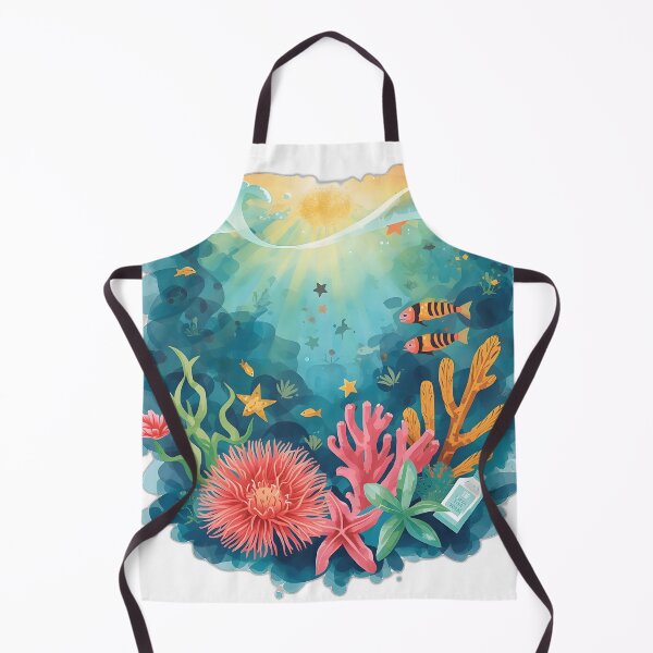 Item preview, Underwater Coral Reef Marine Life Watercolor Art designed and sold by Luna-Flow.