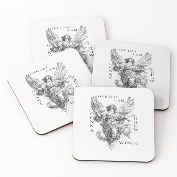 Item preview, Angel, with inscription "one day I am gonna grow wings" designed and sold by Jcb.koberaX.