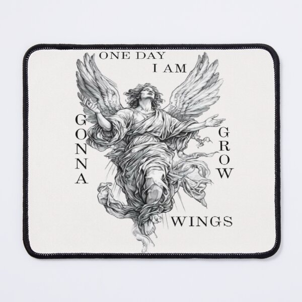 Item preview, Angel, with inscription "one day I am gonna grow wings" designed and sold by Jcb.koberaX.