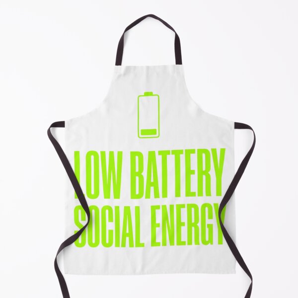 Item preview, Low Battery Social Energy – Minimal Neon Typography designed and sold by krishna-artdesigns.
