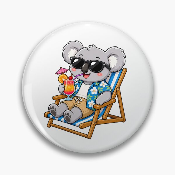 Item preview, Cool Koala Bear Beach Chair Tropical Cocktail Summer designed and sold by Seculinator.