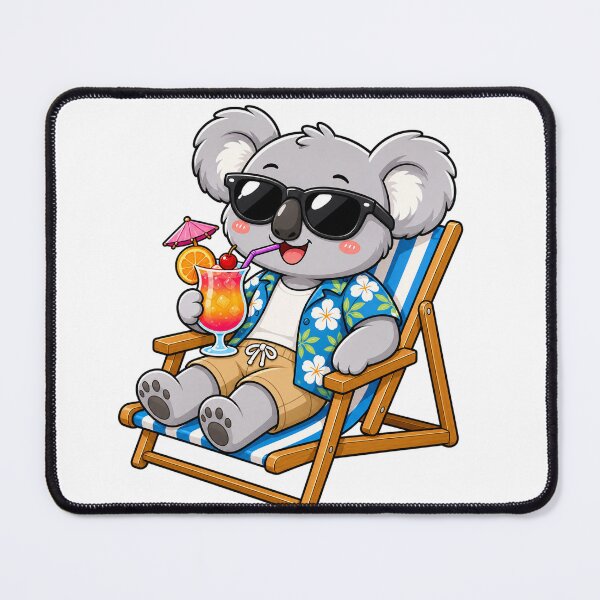 Item preview, Cool Koala Bear Beach Chair Tropical Cocktail Summer designed and sold by Seculinator.