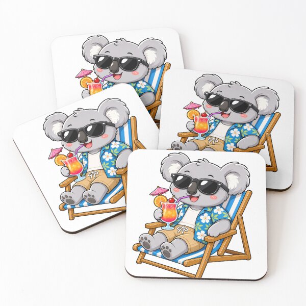 Item preview, Cool Koala Bear Beach Chair Tropical Cocktail Summer designed and sold by Seculinator.