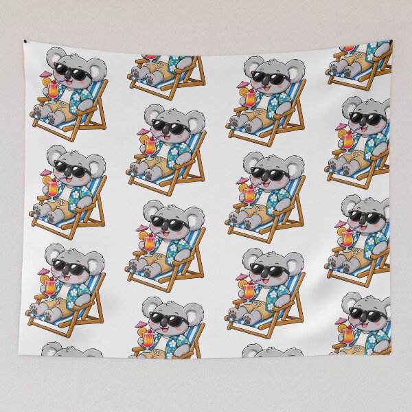 Item preview, Cool Koala Bear Beach Chair Tropical Cocktail Summer designed and sold by Seculinator.