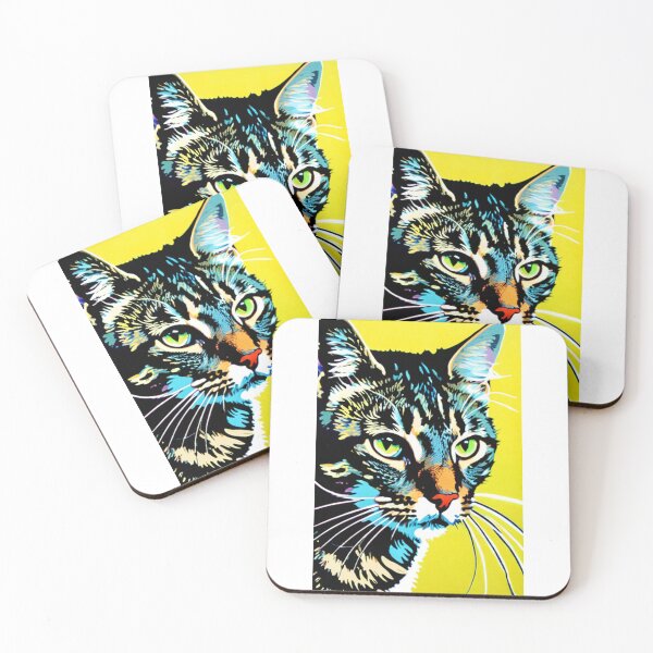 Item preview, Art - Pop Art Cat, Iconic 1960s Style designed and sold by DoodyPets.