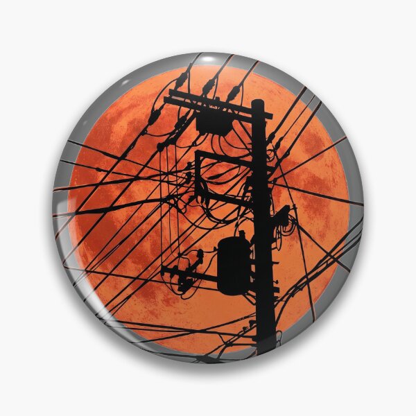 Item preview, Dark Industrial Seinen Anime Aesthetic Tokyo Power Lines designed and sold by Oommen Studio .