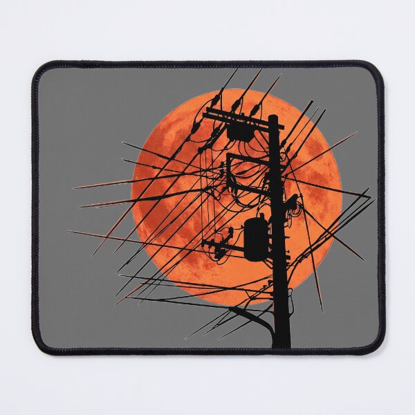 Item preview, Dark Industrial Seinen Anime Aesthetic Tokyo Power Lines designed and sold by Oommen Studio .