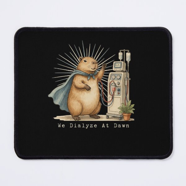Item preview, We Dialyze At Dawn Funny Dialysis Nurse Capybara Humor designed and sold by BHMARTS.