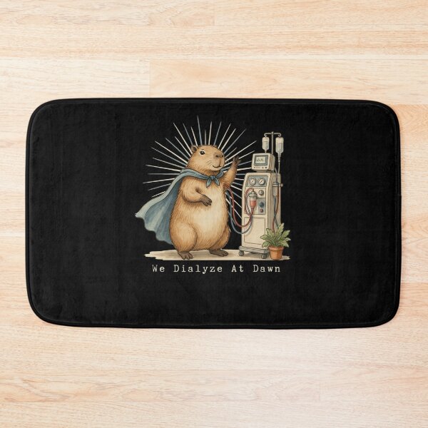 Item preview, We Dialyze At Dawn Funny Dialysis Nurse Capybara Humor designed and sold by BHMARTS.