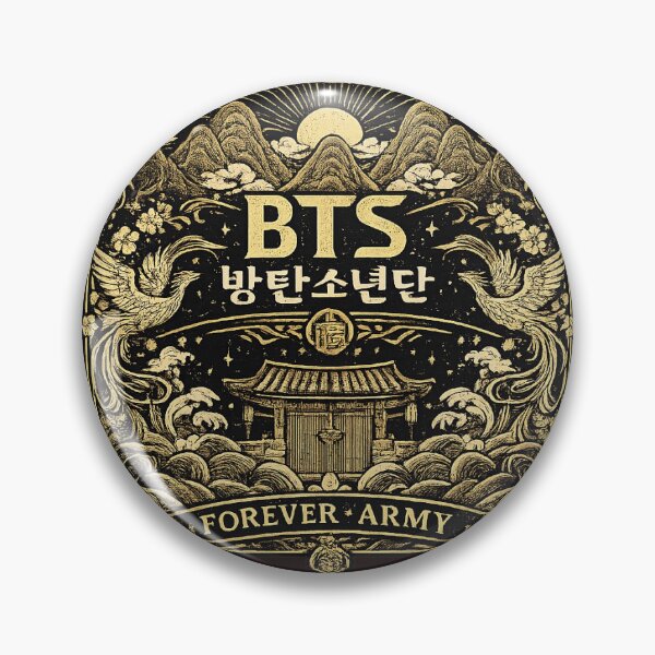 Item preview, BTS Bangtan Golden Traditional Fanart - Forever ARMY designed and sold by RodyKpopshop.