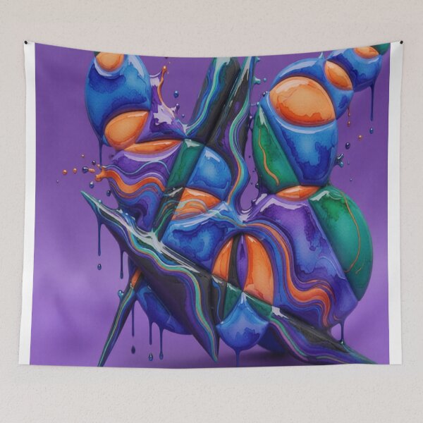 Item preview, symbols dark contemporary abstract C colorful geometric abstract  designed and sold by SmashingDeals.