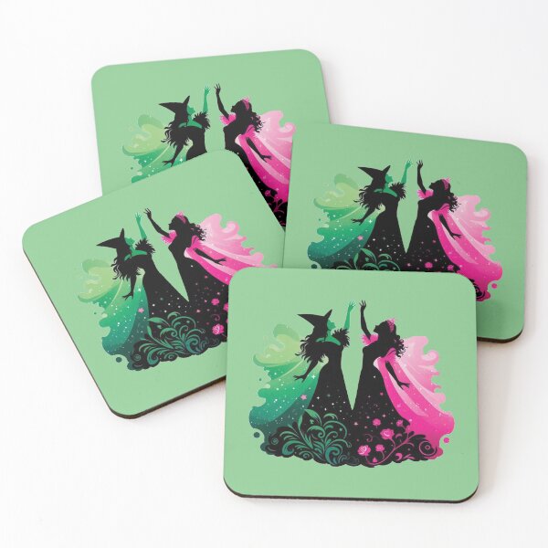Item preview, Elphaba Glinda Wicked Pink Green Silhouette designed and sold by NerdiPop.