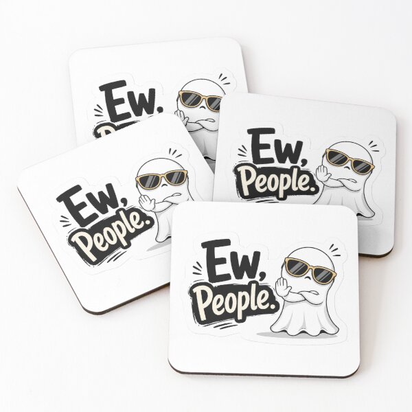 Item preview, Ew, People – Funny Introvert Ghost Aesthetic Design designed and sold by BlackBoneArt.