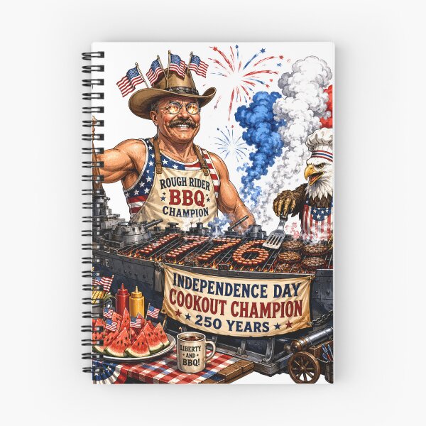 Item preview, Teddy Roosevelt BBQ Grill Master 4th of July  designed and sold by Zara Art House.